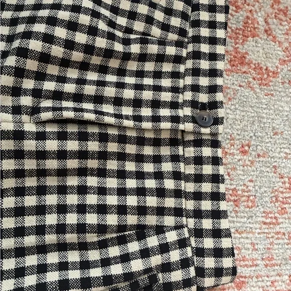 Sézane Martin Crop Checkered Black and Cream trousers. Size 36 (4) Pre 2025 NWT - Picture 3 of 6